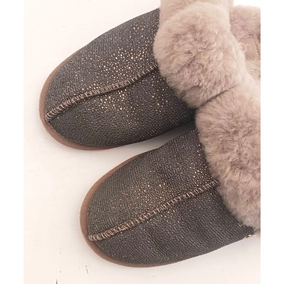 UGG Sufflette ll Scuff Slipper Caviar Metallic Gray Sheepskin Cuff / Lining US 6 - Picture 4 of 11